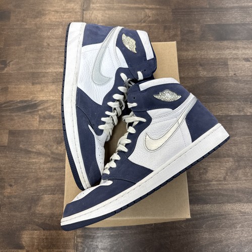 Taille 12 - Jordan 1 Rétro Haut Co. JP Minuit Marine (Utilisé, sans Boite ) - Photo 1 sur 6