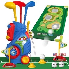 Toddler Golf Set for 2 3 4 5 Years Old Boys Girls, golf with board blue