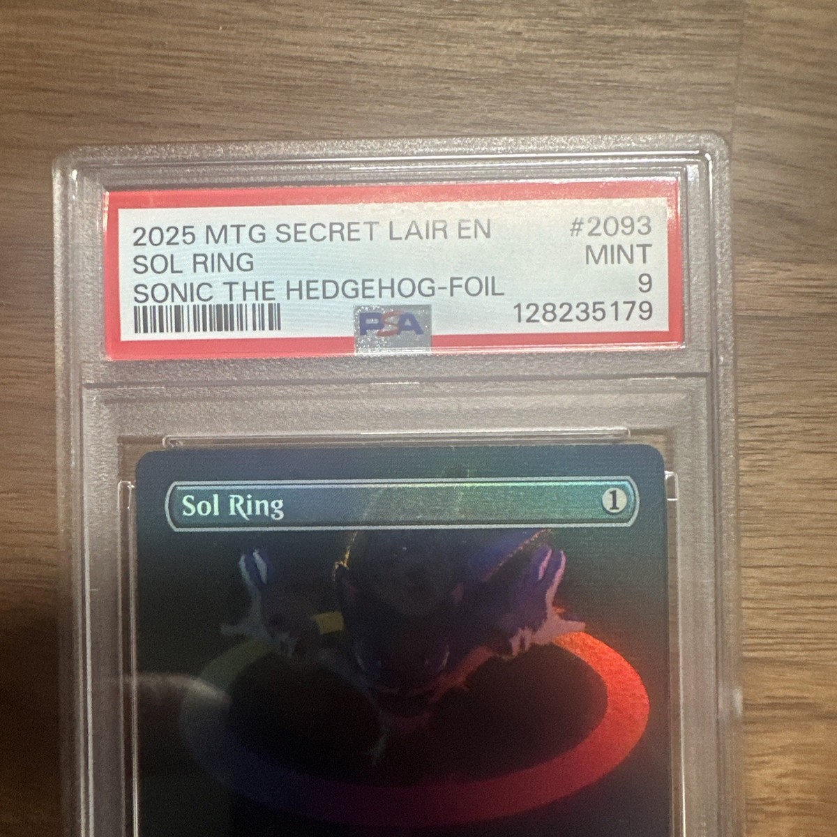 2025 MTG Secret Lair Sonic The Hedgehog Sol Ring Foil PSA 9 Gem