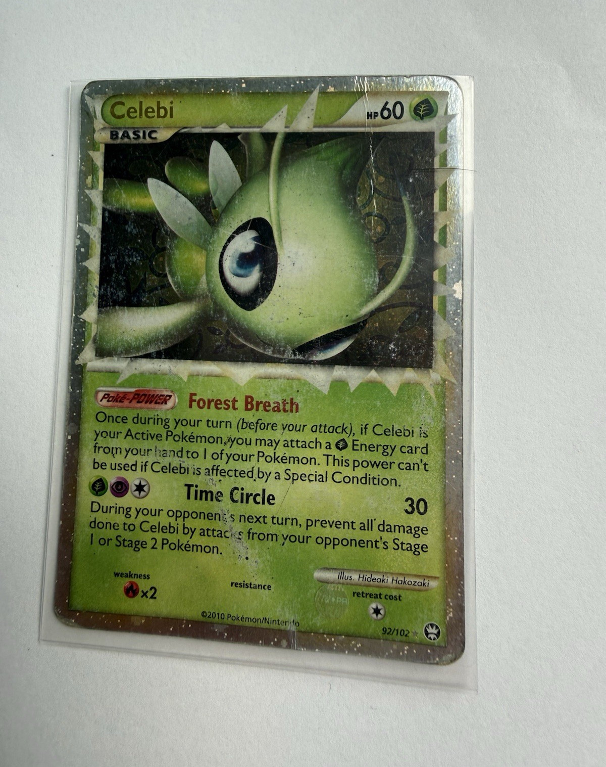 Pokemon TCG Triumphant Celebi 92/102 Holo Rare English 60 HP 2010