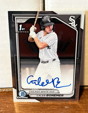 Caleb Bonemer 2024 1st Bowman Chrome Base Auto White Sox CPA-CBO
