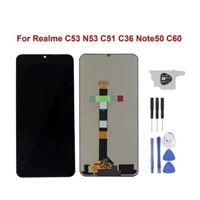 LCD Display Touch Screen Digitizer for Realme C53 N53 C51 C36 Note50 C60 w/Tool