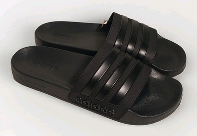 Adidas Adilette Shower Slip On Sandals Slides Core All Black GZ3772 Mens Size 14