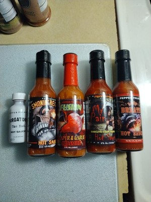 5 Unopened Pepper Palace Hot Sauces