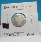 1909-D BARBER DIME 90% Silver / Good, Circulated Condition