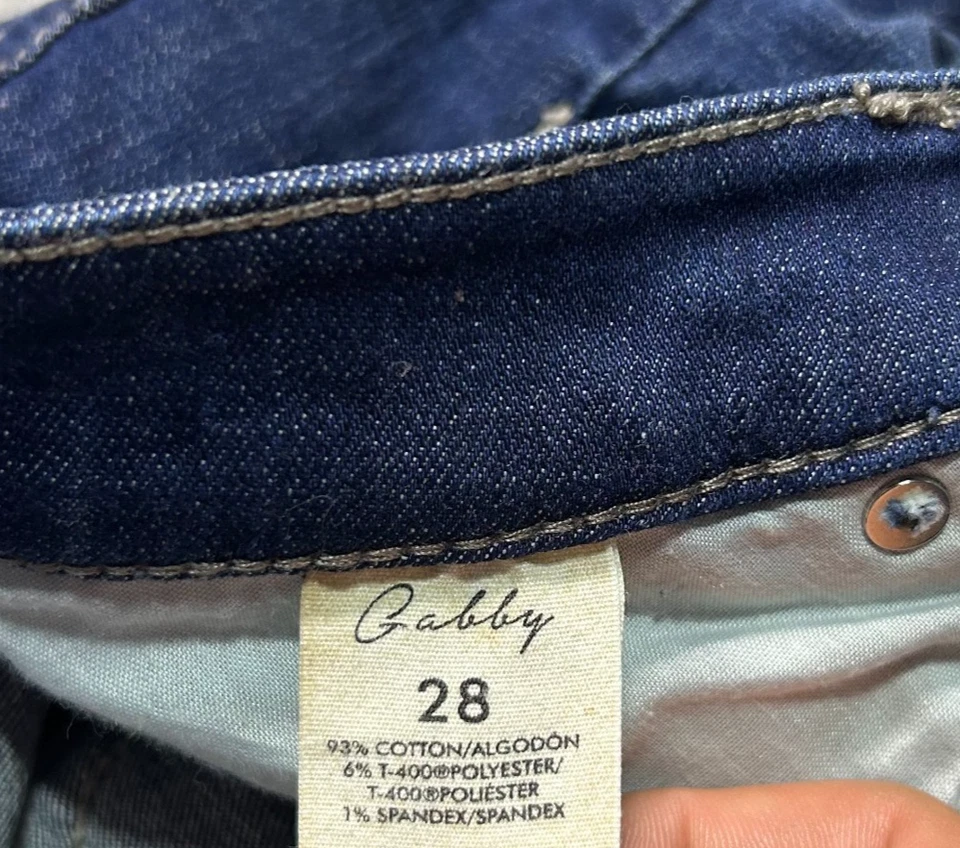 Pantalones Cortos BKE Gabby Jean Mujer 28 Bermudas Tiro Alto Elastizados Lavado Medio Denim Foto 4 de 4