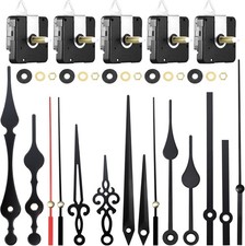 10 Pack Quartz Long Shaft Clock Mechanism Replacement Kit with Hands DIY Repair