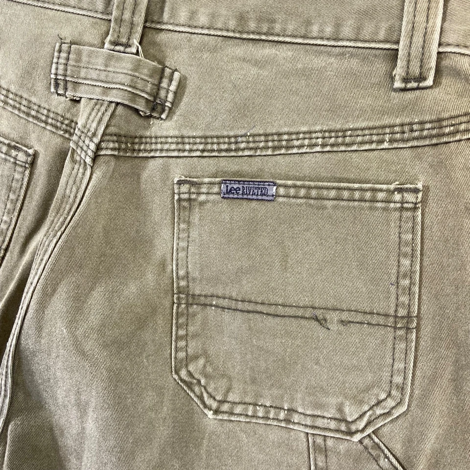 Vintage Lee Riveted Carpenter Pants Women’s Size 12L Green Cotton - Image 4 of 4