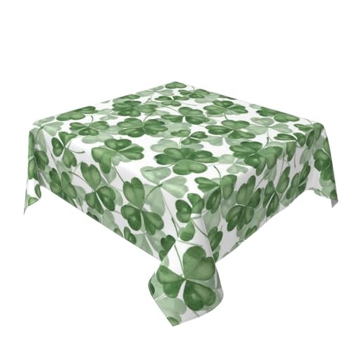 St. Patrick's Day Tablecloth Square 54 x 54 Inch 54" x 54" (Square) Shamrock - Picture 1 of 7