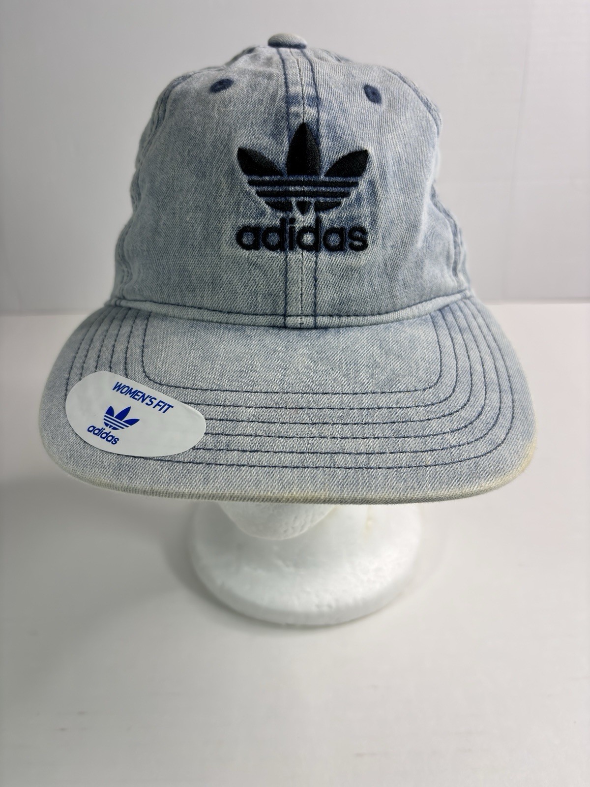 Adidas Originals Women Relaxed Denim Washed Blue Denim Trefo