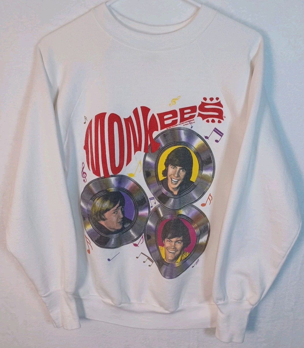 Vintage 1986 Monkees Group Music Sweatshirt Made In USA With A Small Stain