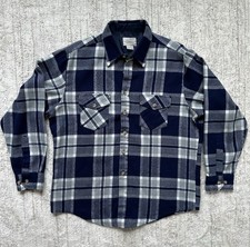 Vintage SEARS Flannel Button Down Shirt Large 16-16 1/2 Men  s 100 Acrylic