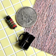 Vintage Dollhouse Lunch Box Thermos Set, Town Square Miniatures 1:12