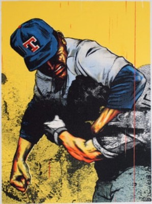 JON SMITH ''Don't Mess With The Bull'' Signed Numbered Screenprint Nolan Ryan emek