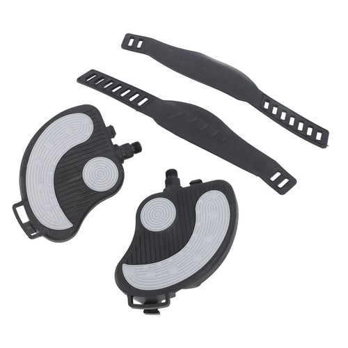 2PCS Übung Bike Pedale Mit Riemen PP PVC Edelstahl Universal Einstellbare Ü CH - Bild 10 von 22