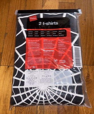 Supreme®/Hanes® Spider-Man Tagless Tees (2 Pack) Size XL Brand New