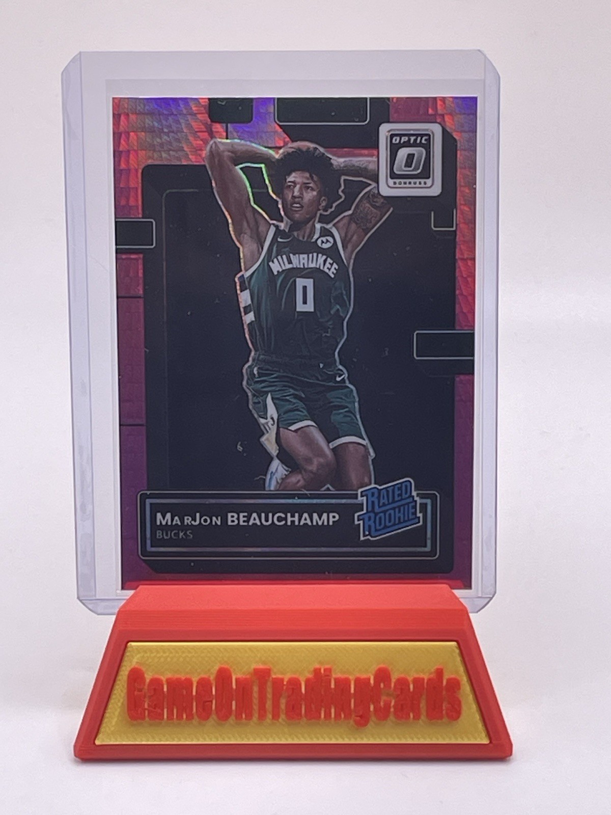 2022 Panini Donruss Optic - Rated Rookie MarJon Beauchamp #210 Pink Hyper