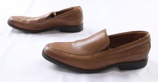 Clarks Men's Comfort Collection Leather Slip On Loafers LB3 Tan US:10.5M UK:9.5