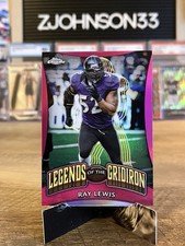 2024 Topps Chrome | Legends of the Gridiron Ray Lewis #LOG-14 | Pink Refractor