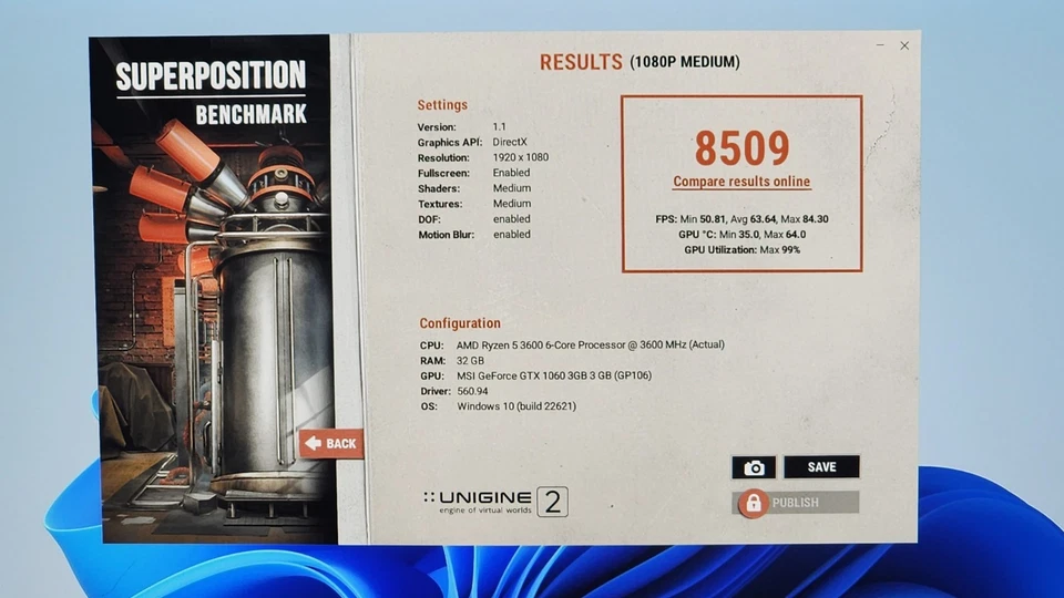 MSI NVIDIA GeForce GTX 1060 GAMING X 3G GDDR5 Graphics Card - Image 4 of 4