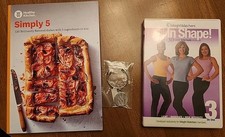 Weight Watchers Lot Simply Five Cookbook Get In Shape DVD 3 Workouts Keychain