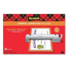 Scotch TP385625 11.5" x 17.5" 3 mil Laminating Pouches - Gloss Clear (25/PK) New