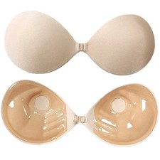 PALM PUSH UP INVISIBLE SILICONE BRA SELF ADHESIVE STRAPLESS BREAST LIFT STICKER