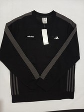 Image of Adidas Mens Round Neck Sweatshirt Size M Colour Black New With Tags