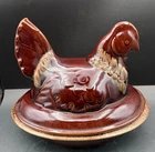 Hull Vintage Chicken Casserole Baking Oven Proof Brown Drip Dish