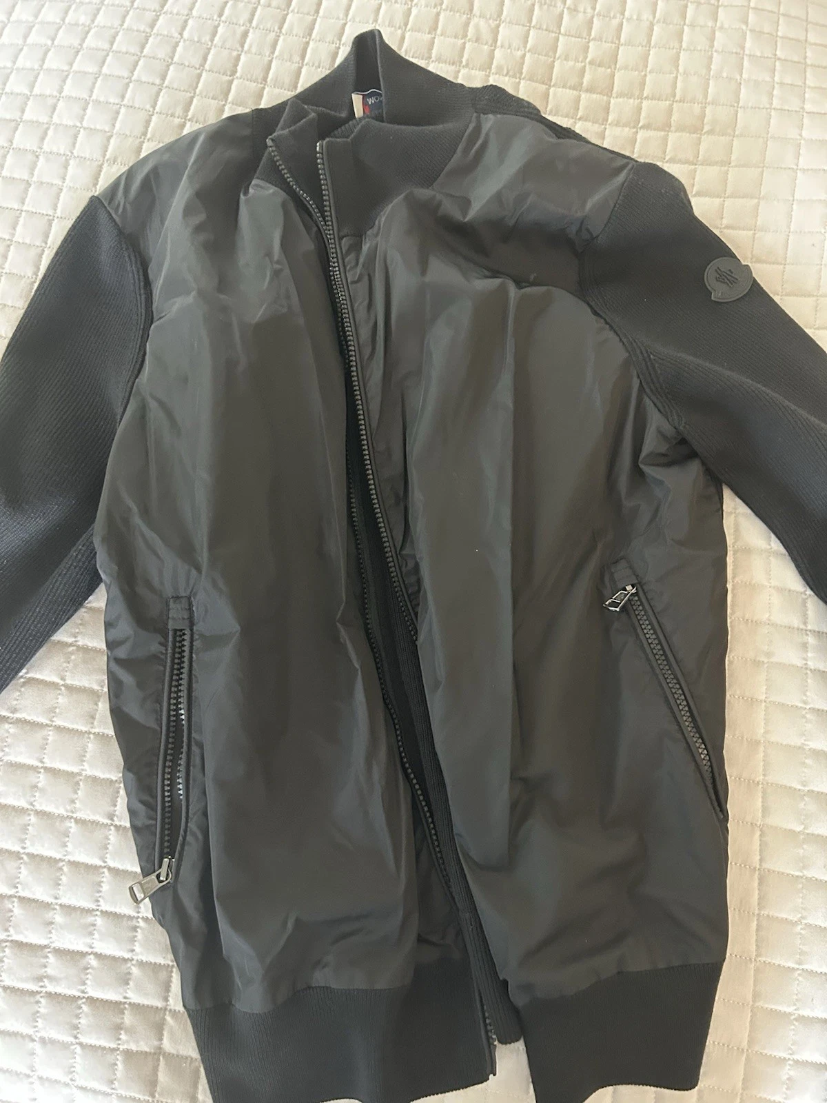 Moncler — Moncler Black Zip-Up Cardigan Size L