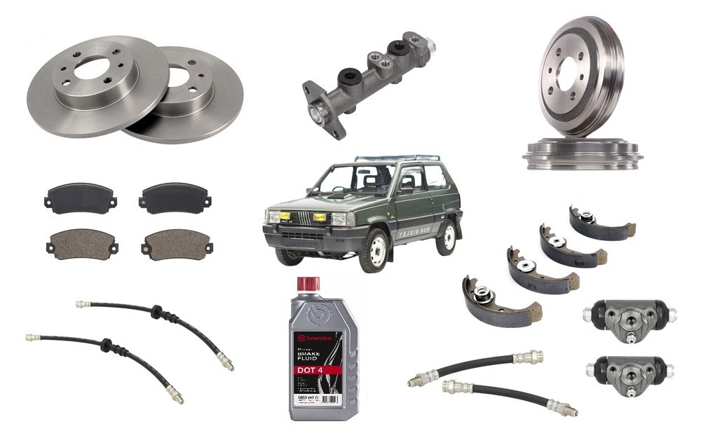 KIT RIPRISTINO FRENI ANTERIORE/POSTERIORE MODELLO BENDIX FIAT PANDA 141 1986-> foto 3