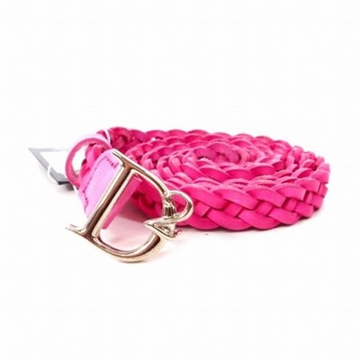 Dsquared 22Aw Logo Buckle Mesh Leather Belt Braided 75