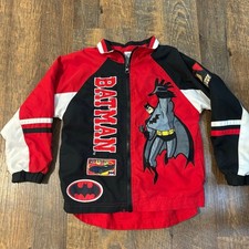Batman Jacket Size 5 Boys Red Black Dark Knight Vintage size 5
