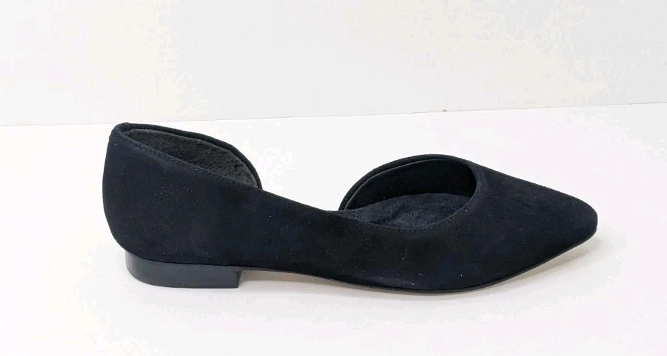 Pisos Raya para caminar, gamuza negra, para mujer de 8,5 de ancho Foto 2 de 4