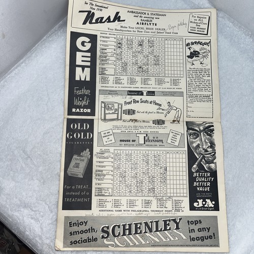 Boston Braves VS. St.Louis Cardinals June 1950 Program - Picture 3 of 6