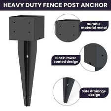 Fence Post Spike Ground Post Support For Outdoor Fences Weatherproof Finish