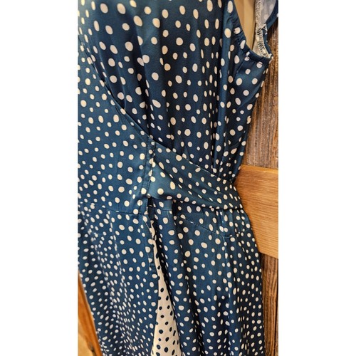 Summersalt L beach to brunch wrap dress contrasting polkadot EUC hi low casual - Picture 7 of 10