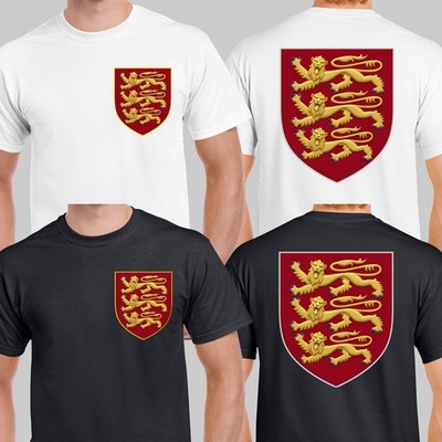Medieval Richard the Lionheart Three Lions English History Art T-shirt