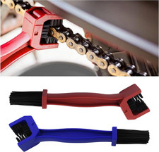 2PCS Motorcycle Chain Brush,Double-Ended Motorcycle Chain Cleaner with Three-Sid