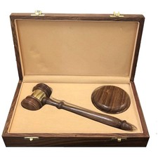Handcrafted Judge's Gavel in Wood Gift Box