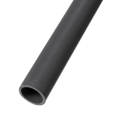 0.6"x0.8" PVC Pipe 14" Plastic Rigid Tubing High Impact Drain Pipe Dark Grey