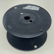 One 1 Large Empty Black Plastic Spool for Rope Cable Wire Paracord 3.25" Tall