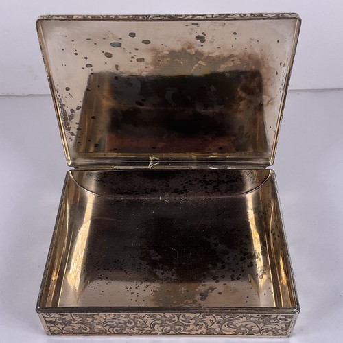 Vintage Japan Silver Embossed Cigarette Box 4.75x3.5 Ornate Trinket Box Antique - Picture 4 of 12