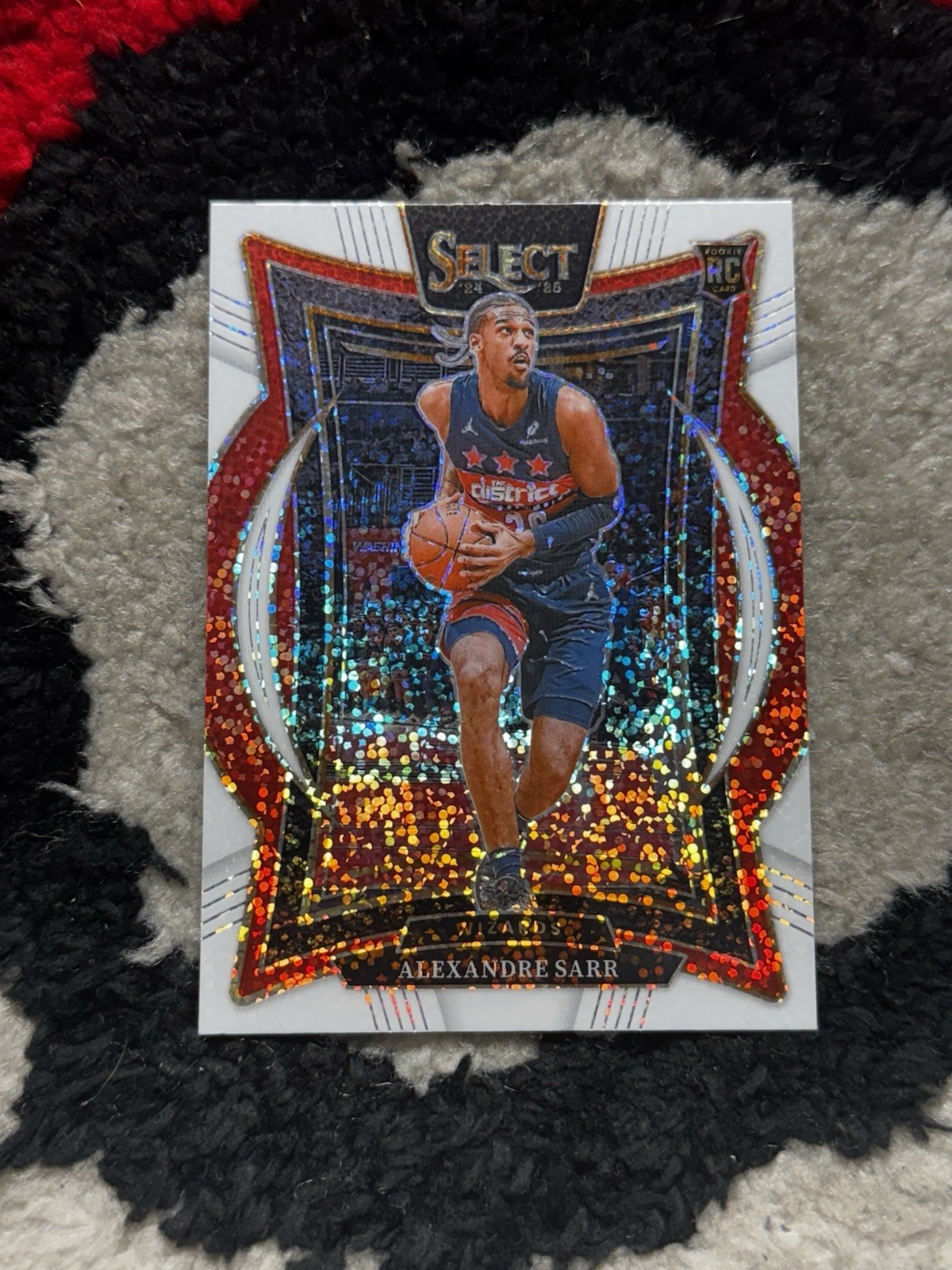 2024-25 Panini Select Alexandre Sarr #73 WHITE SPARKLE Concourse SSP Wizards