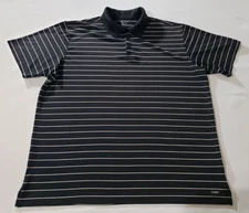 C9 Champion Golf Duo Dry Men’s XL Polo Shirt Black Stripe Short Sleeve *