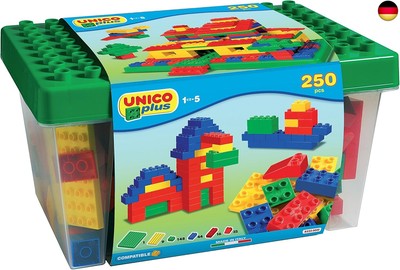 Unico Plus Big Box 250 Bausteine mit Platte und Box kompatibel