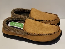 Men's Non-Slip Memory Foam Moccasin Loafers Light Brown Tan Slippers Size 11