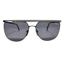 Vintage Rive Gauche Paris RG432 Sunglasses Black Metal Frames White Stripe