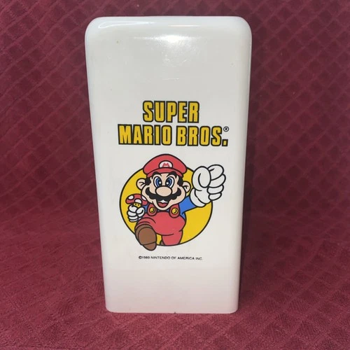 Vintage Nintendo Super Mario Bros Brothers 1989 Dixie Cup Dispenser NES