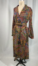 Vintage Skirt top belt Set SIZE 10 MEDIUM paisley pattern LORCH 80s 90s